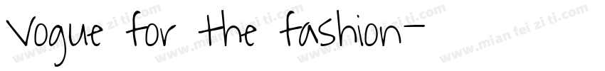 Vogue for the fashion字体转换